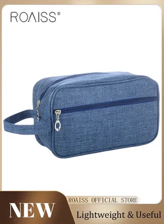 Outdoor Wash Bag Portable Storage Bag Waterproof Clutch Bag Large Capacity Makeup Cosmetic Handbag Packing Organizers for Men Women Travel Business Trip Dark Blue 