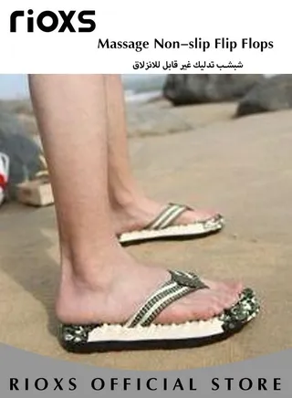 Men's Camo Summer Beach Slippers Flexible Foam Sole Wide Strap Massage Non-slip Flip Flops For Indoor Outdoor Use 
