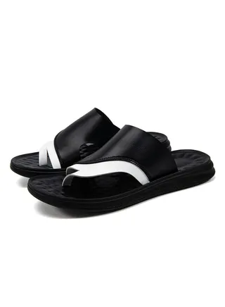 Mens Sandals Flip Flops for Men Shoes with Toe Ring Casual Summer Leather 