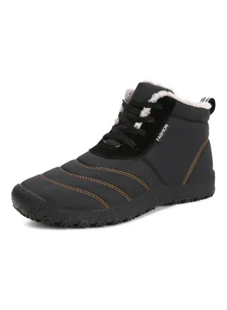 Waterproof High Top Warm Boots Black 
