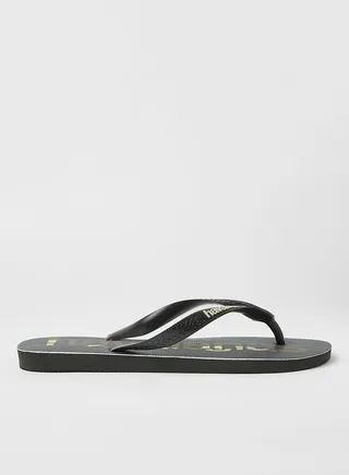 Logomania Flip Flops Black/White 