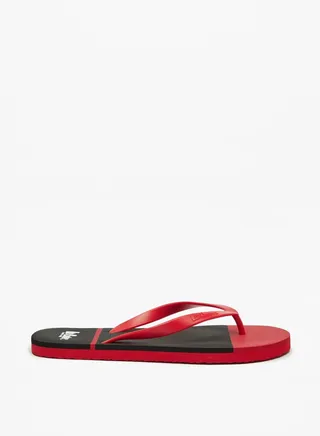 Men's Logo Print Thong Slippers