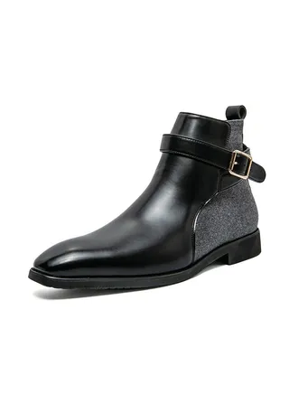 New Men's Casual Leather Boots 