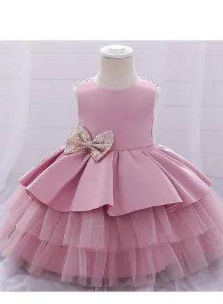 Girl Dress For Party Pink Color 