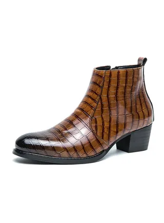 New Men's Casual Leather Boots 