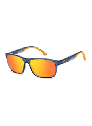 Boys UV Protection Rectangular Sunglasses - Carrera 2047T/S Blue/Orange 54 - Lens Size: 54 Mm 