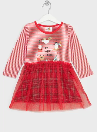 Girls Long Sleeve Tutu Dress 
