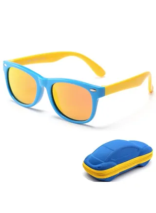 Kids Polarized Sunglasses Rubber Flexible Shades for Girls Boys Age 3-9 