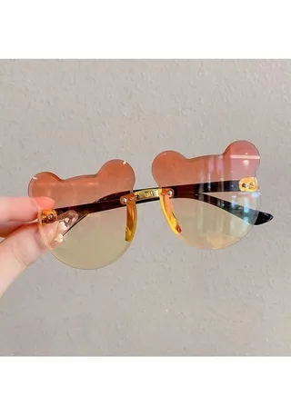 Children's Sunglasses Uv Protection Boys And Girls Super Lovely Baby Glasses Bear Ear Shape Photo Sunglasses 