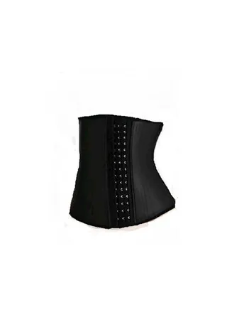 Hook Closure Detail Body Corset Black 