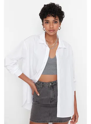 Shirt - White - Oversize 