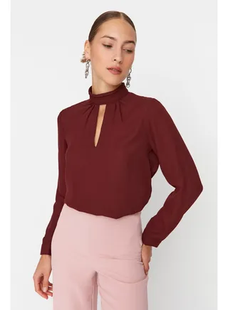 Blouse - Red - Regular fit 