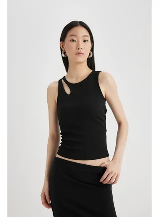 Woman Smart Casual Slim Fit Crew Neck Knitted Top 
