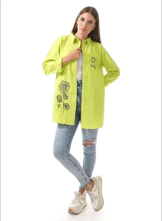 Side Embroidered Pattern Shirt 