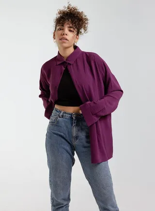 Burgundy Oversized Shirt 