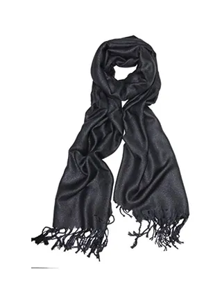 Metallic Pashmina Shawl Black 