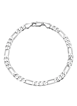 Plain Silver Link Bracelet 8-Inch SJ-301801 