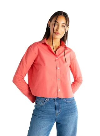 WOMEN CROPPED POPLIN SHIRT 