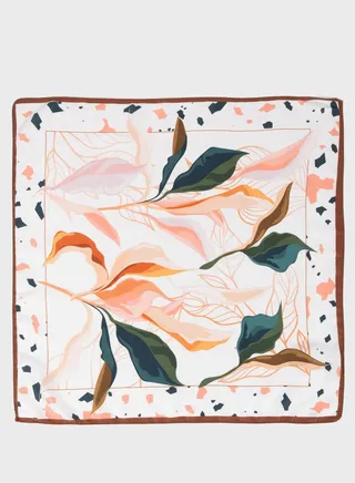 Women Patterned Satin Scarf