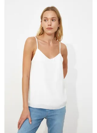 Blouse - Ecru - Regular fit 