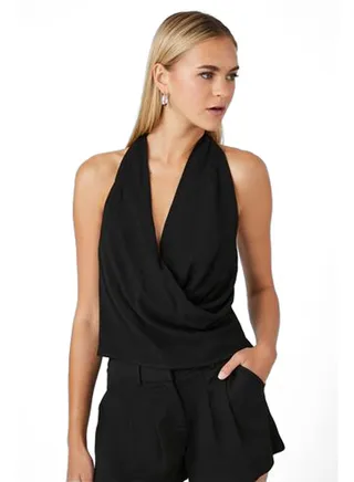 Cowl Neck Halter Top 