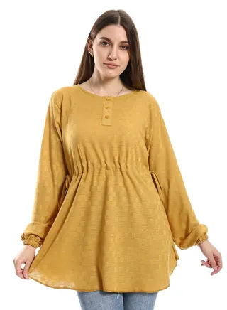 Women Plain Blouse With Long Sleeves 