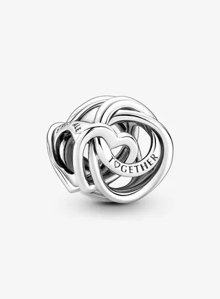 Pandora Moments Family Always Encircled Heart Charm for Women's Bangle 791507C00 