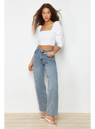 Blouse - White - Fitted 