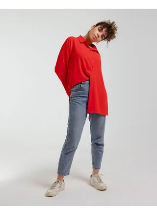 Red Oversized Shirt 