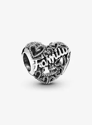 Pandora Moments Family Heart Sterling Silver Charm 798571C00 