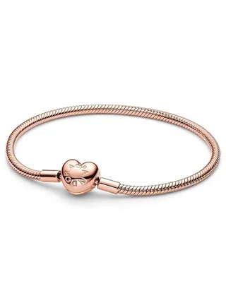 Pandora Moments Marvel Logo Clasp Snake Chain Rose gold Bracelet for Women 