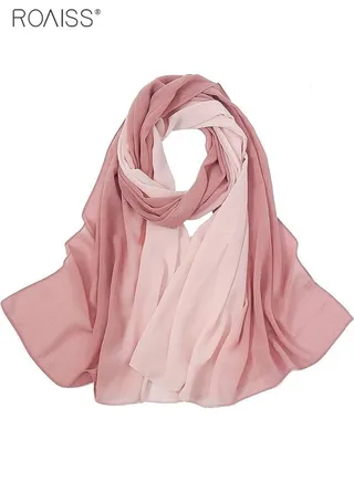 Women's Fashionable Dust Headscarf 2 Pieces Set Multipurpose Magic Headscarf Fashion Hot Diamond Sarong Gradient Headscarf 