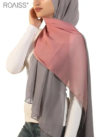 Women's Fashionable Dust Headscarf 2 Pieces Set Multipurpose Magic Headscarf Fashion Hot Diamond Sarong Gradient Headscarf 
