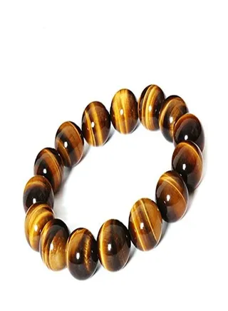 Tiger Eye Buddha Bracelets Bangles Elastic Rope Chain Natural Stone For Women Men 