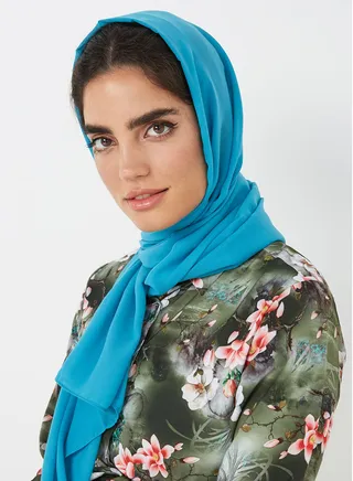 Chiffon Hijab Scarf Light Blue 