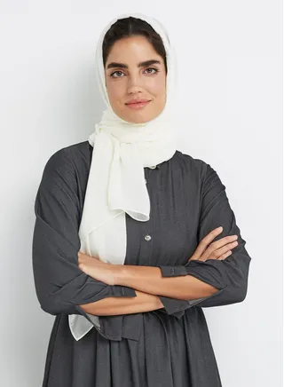 Chiffon Hijab Scarf Off White 