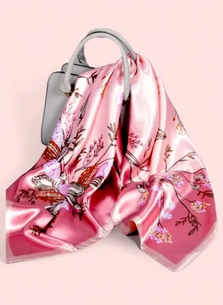 Elegant Multi-Purpose Satin Scarf - Ideal for Neck, Women's Bags, and Hijab 