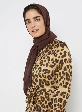 Chiffon Hijab Scarf Brown 