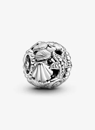 Pandora Moments Openwork Starfish, Shells and Hearts Charm for Women's Bangle 798950C00 