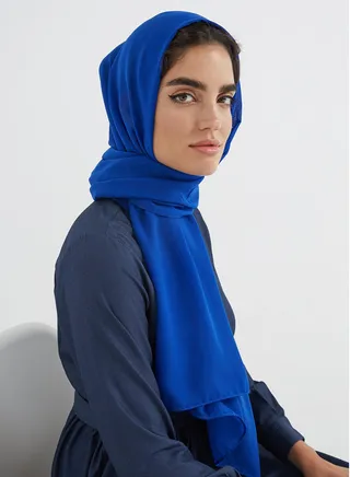 Chiffon Hijab Scarf Blue 