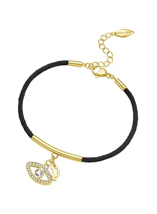 Police Eye Gold Plated Ladies Bracelet With Eye Charms 170+35MM - PEJLB0003109 
