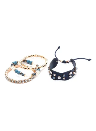 Set of 4 Stackable Beads Bracelet 