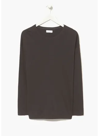 Black Oversized Long Sleeve Top 