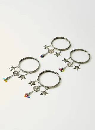 2 Pairs Of Charm Bangles 
