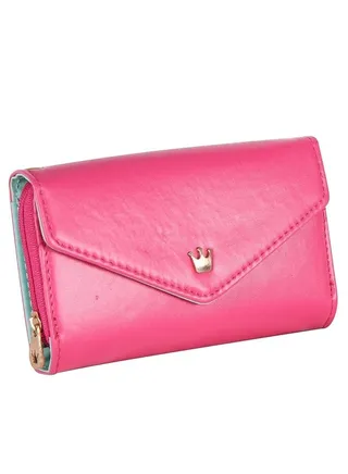 Women Ladies Card Crown Holder Wallet PU Leather Clutch Purse Bag 