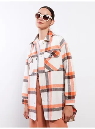 Plaid Long Sleeve Flannel Women Lumberjack Shirt Jacket 