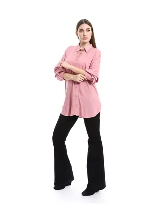 Solid Pattern Buttons Shirt Long Seleeves _ Kashmir 