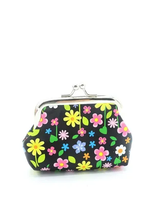 Buckle Closure Floral Design Wallet 