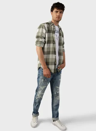 Checked Slim Fit Shirt