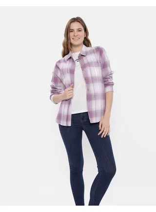 AE Long-Sleeve Plaid Button-Up Shirt 